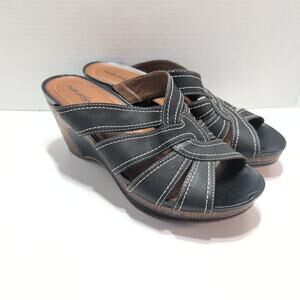 Natural Soul Lynette Wedge Coastal Earthy Minimalist Sandals Women's 10M